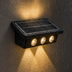Aplique Solar de Pared Bidireccional para Exterior (Luz Cálida)